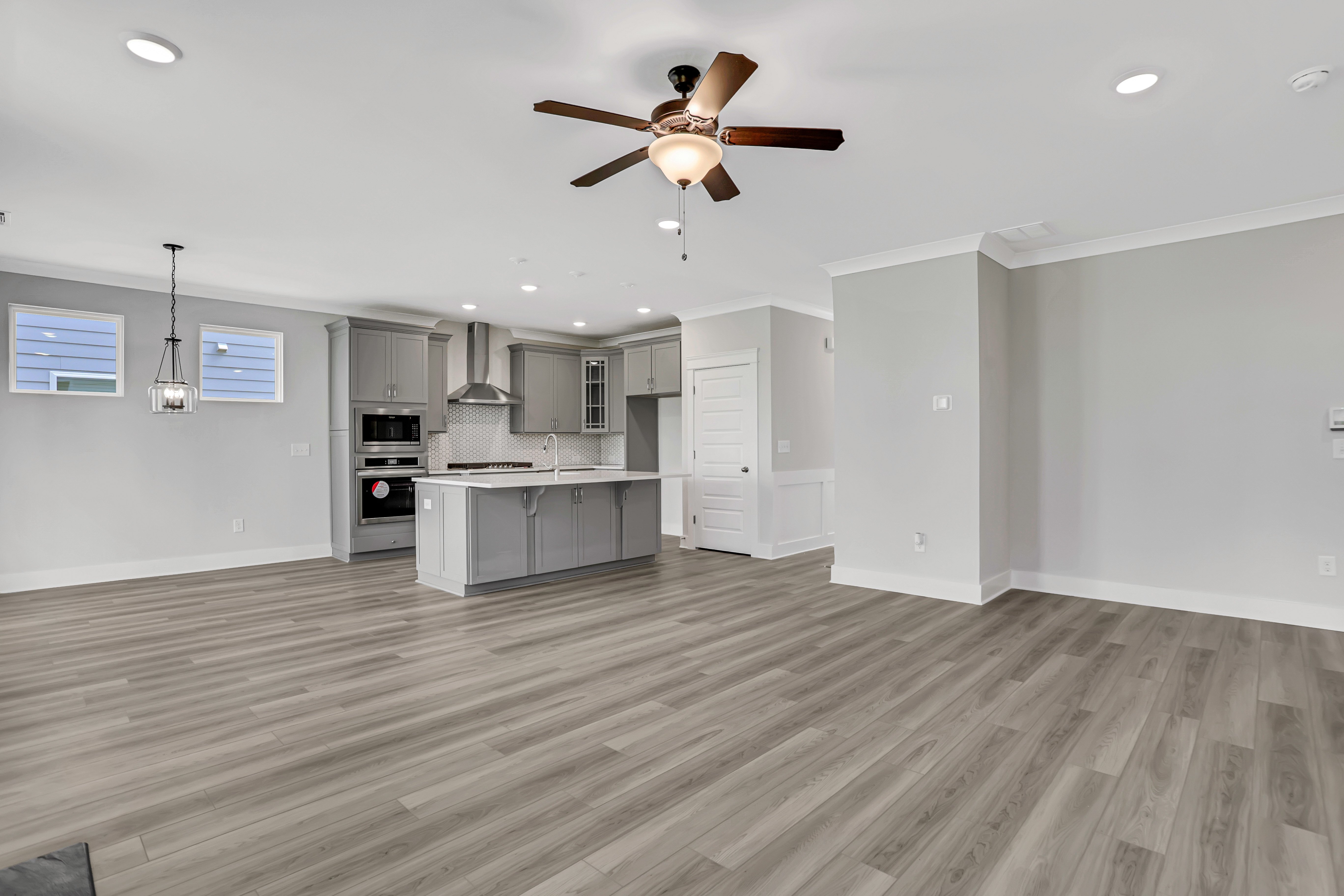 grey evp flooring in kitchen